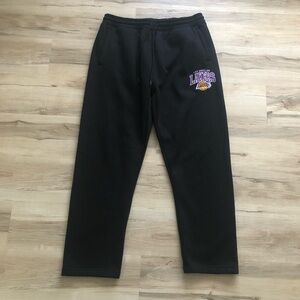 NBA Black Sweatpants with Purple and Gold Logo